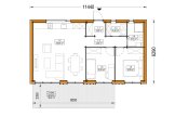 Houten huis BELLA 2 RV (Geïsoleerd, Bbl), 60 m² specificatie 1