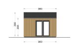 Prefab houten tuinhuis PIA (Geïsoleerd, 34 mm + gevelbekleding), 5x3 m, 15 m² specificatie 5