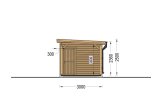 Houten carport MODERN met berging, 8x3 m specificatie 4
