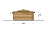 Tuinhuis blokhut DREUX (34 mm), 5x4 m, 18 m² specificatie 4