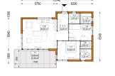 Houten huis MALLY RV (Geïsoleerd, Bbl), 70 m² specificatie 1