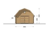 Houten garage MISSISSIPPI (44 mm), 5x6 m, 30 m² specificatie 2