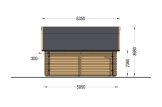 Houten garage MISSISSIPPI (44 mm), 5x6 m, 30 m² specificatie 3