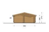 Dubbele houten garage CLASSIC DUO (44 mm), 6x6 m, 36 m² specificatie 4