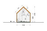 Houten huis ALINA (Geïsoleerd, 34 mm + gevelbekleding), 46 m² specificatie 7