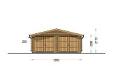 Dubbele houten garage CLASSIC DUO (44 mm), 6x9 m, 54 m² specificatie 2