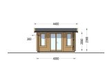 Tuinhuis blokhut POOLHOUSE (44 mm), 4x3 m, 12 m² specificatie 2