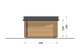 Tuinhuis blokhut met plat dak LILLE F (44 mm), 4x3 m, 12 m² specificatie 4