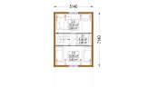 Houten huis ALINA (Geïsoleerd, 34 mm + gevelbekleding), 46 m² specificatie 2