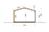 Prefab houten tuinhuis PIA (Geïsoleerd, 34 mm + gevelbekleding), 4x3 m, 12 m² specificatie 6