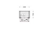 Buitensauna OKO (34 mm + gevelbekleding), 2.3x1.6 m, 2.7 m² specificatie 1