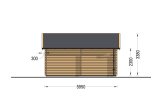 Dubbele houten garage TWIN DUO (44 mm), 6x6 m, 36 m² specificatie 4