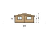 Houten garage MULTI (44 mm), 4x6 m met dubbele carport 5,5x6 m specificatie 3
