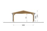 Houten carport CLASSIC, 5x5.7 m specificatie 2