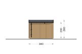 Buitensauna SERENE (34 mm + gevelbekleding), 3.3x2.5 m, 4.95 m² specificatie 4