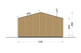 Prefab houten tuinhuis PIA (Geïsoleerd, 34 mm + gevelbekleding), 5x3 m, 15 m² specificatie 4