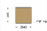 Buitensauna DELLA (34 mm + bekleding), 2,6 x 2,6 m, 5 m² specificatie 3