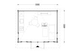 Tuinhuis blokhut ESSEX (44 mm), 5x4 m, 20 m² specificatie 1