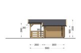 Tuinhuis blokhut ISLA (34 mm), 6x5 m, 18 m² met 7 m² veranda specificatie 5