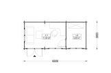 Tuinhuis blokhut ELEONORA (44 mm), 6,6x3 m, 20 m² specificatie 1