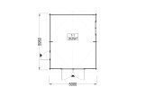 Houten garage CLASSIC S (44 mm), 5x6 m, 30 m² specificatie 1