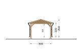Houten carport CLASSIC, 3x6 m specificatie 4
