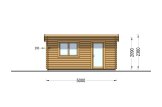 Tuinhuis blokhut met plat dak DREUX F (44 mm), 5x4 m, 20 m² specificatie 2