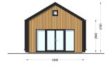 Prefab houten tuinhuis SARA (34 mm + gevelbekleding), 20 m² met 15 m² zolder specificatie 3