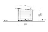 Tuinhuis blokhut met plat dak DREUX F (34 mm), 4x3 m, 12 m² specificatie 6