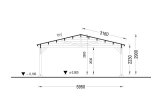 Houten carport CLASSIC TRIO, 5.95x8.95 m specificatie 6