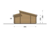 Dubbele houten garage TWIN DUO (44 mm), 6x6 m, 36 m² specificatie 3