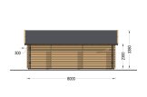 Dubbele houten garage TWIN DUO (44 mm), 8x6 m, 48 m² specificatie 4