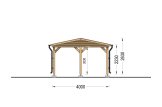 Houten carport CLASSIC, 4x5.7 m specificatie 2
