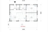 Houten huis SELENE S (44 mm + gevelbekleding), 63 m² specificatie 1