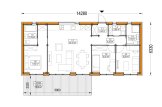 Houten prefab woning BELLA 3 PV (Geïsoleerd, Bbl), 75 m² specificatie 1
