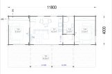 Houten huis ADALINE S (44 mm), 45 m² specificatie 1