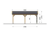 Houten carport CLASSIC, 5x5.7 m specificatie 5