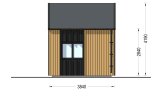 Prefab houten tuinhuis SARA (34 mm + gevelbekleding), 20 m² met 15 m² zolder specificatie 6