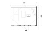 Tuinhuis blokhut OLYMP (34 mm), 4x3 m, 12 m² specificatie 1