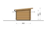 Tuinhuis blokhut met plat dak DREUX F (34 mm), 4x3 m, 12 m² specificatie 3
