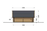 Houten garage TEXAS (44 mm), 6x6 m, 36 m² specificatie 3