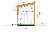 Prefab houten tuinhuis SOPHIA RV (Geïsoleerd, Bbl), 20 m² met 15 m² zolder specificatie 7