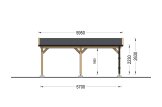 Houten carport CLASSIC, 3x6 m specificatie 3