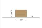Houten garage SILVIA F (34 mm + gevelbekleding), 4x6 m, met carport (recht voor de garage) 4x6 m specificatie 5