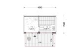 Buitensauna SERENE (34 mm + gevelbekleding), 4.5x2.5 m, 5 m² specificatie 1