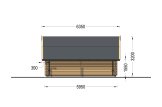 Houten garage TEXAS (44 mm), 6x6 m, 36 m² specificatie 5