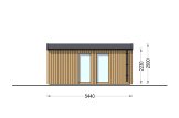 Buitensauna SERENE (34 mm + gevelbekleding), 5.3x2.5 m, 5 m² specificatie 5