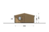 Houten garage MULTI (44 mm), 4x6 m met dubbele carport 5,5x6 m specificatie 5