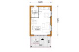 Houten prefab woning KARINA PV (Geïsoleerd, Bbl), 46 m² specificatie 1