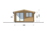 Tuinhuis blokhut WISSOUS (44 mm), 4x3 m, 12 m² specificatie 2